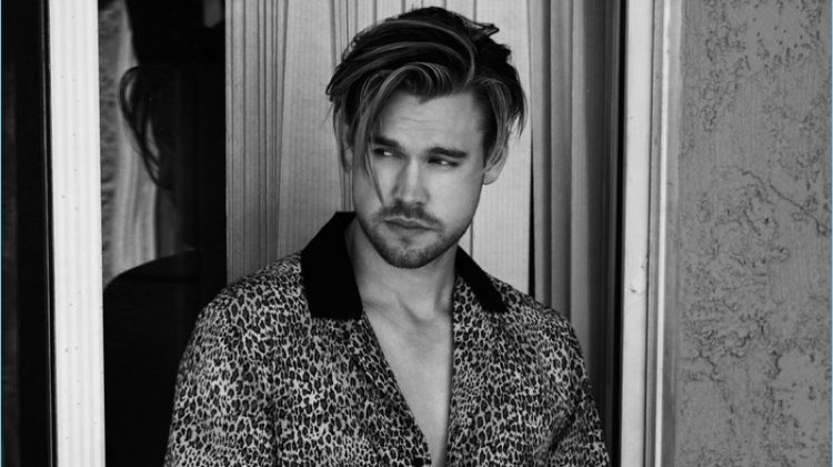 Singer Chord Overstreet sports a vintage leopard print shirt with Balenciaga jeans.