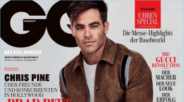 Chris Pine Covers GQ Germany, Talks 'Wonder Woman' Chris Pine covers the June 2017 issue of GQ Germany.