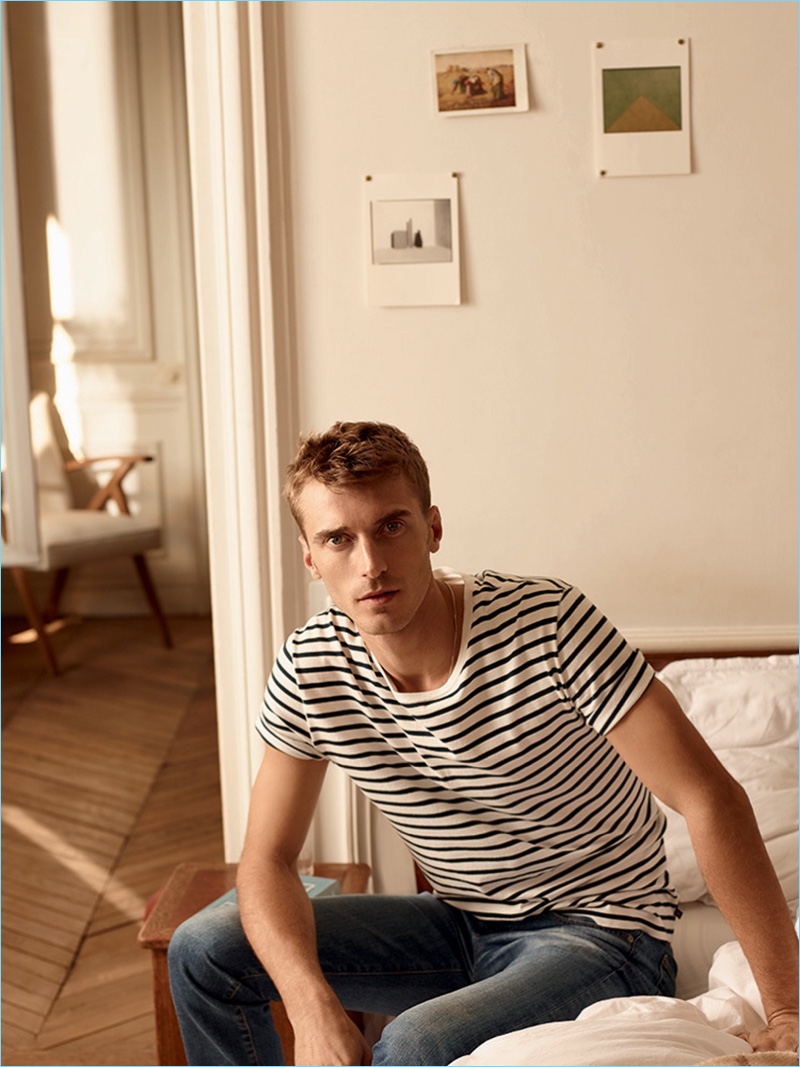 Karim Sadli photographs Clément Chabernaud for AG Jeans' spring-summer 2017 campaign.