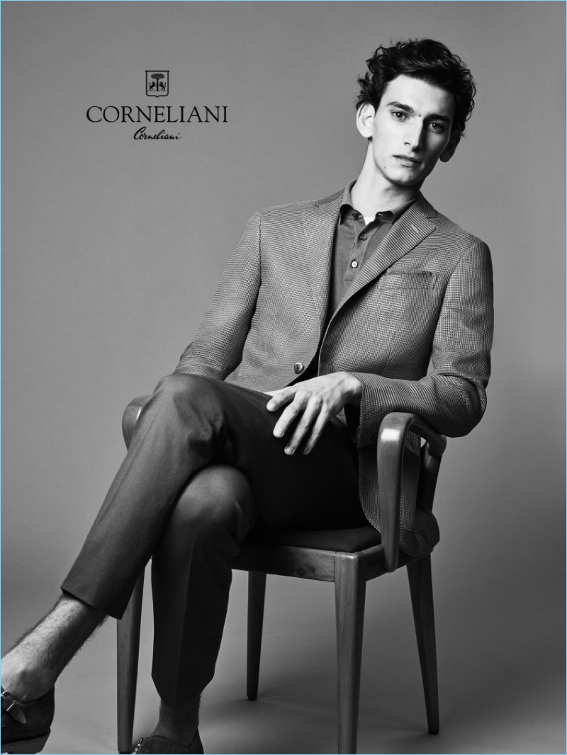 Thibaud Charon is an elegant vision for Corneliani's spring-summer 2017 campaign.