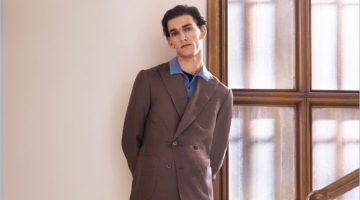 Thibaud Charon Dons a Chic Wardrobe for Corneliani's Spring '17 Campaign Front and center, Thibaud Charon dons a chic look from Corneliani for the brand's spring-summer 2017 campaign.