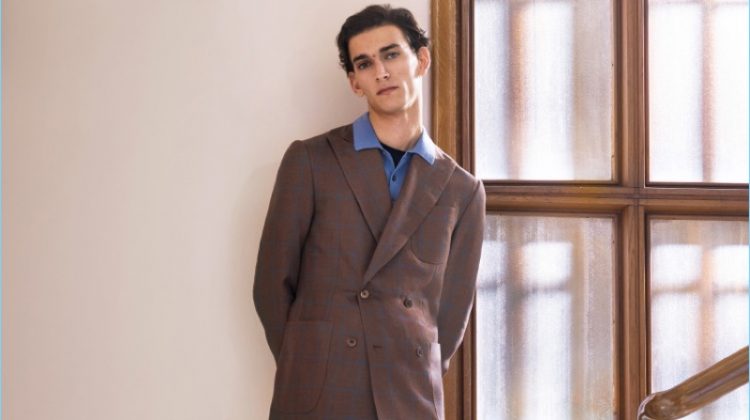 Thibaud Charon Dons a Chic Wardrobe for Corneliani’s Spring ’17 Campaign