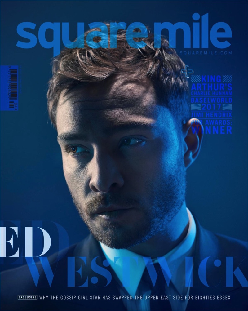 Ed Westwick covers the most recent issue of Square Mile.