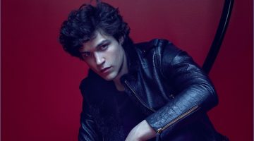 Le Noir: Miles McMillan Stars in Giuseppe Zanotti Fall '17 Campaign Front and center, Miles McMillan wears Giuseppe Zanotti Hayden suede sneakers for the label's fall-winter 2017 campaign.