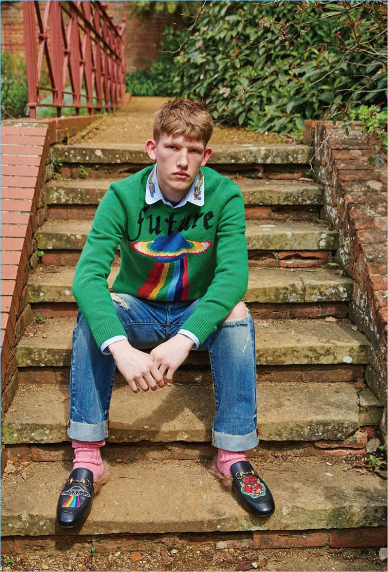 Gucci 2017 Mens Editorial Luel Connor Newall 008
