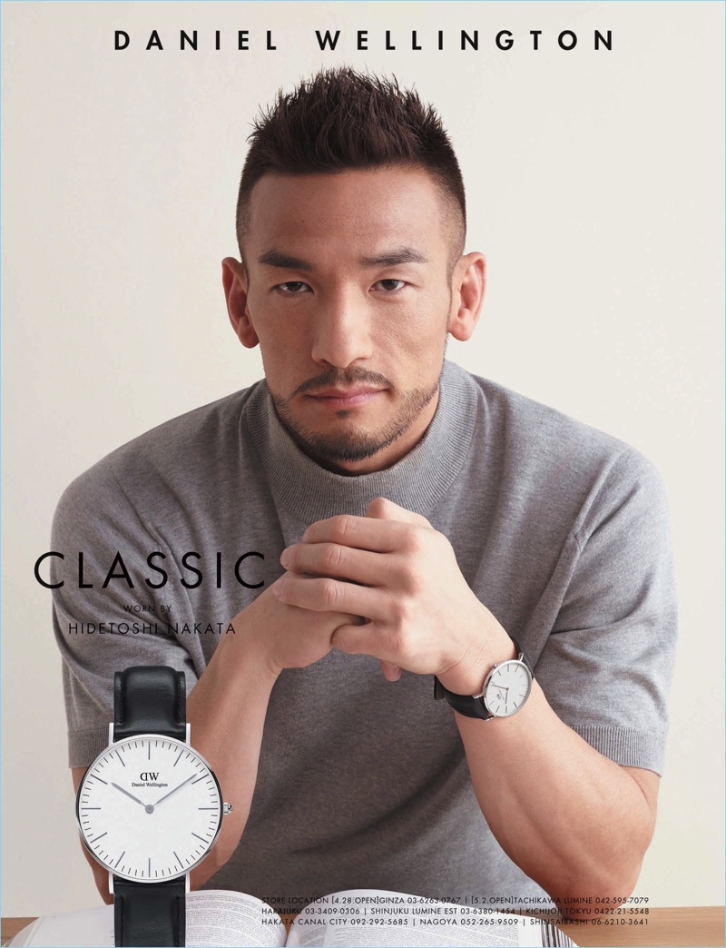 Daniel Wellington enlists Hidetoshi Nakata as the face of its most recent advertising campaign. » Contemporary Samurai: Hidetoshi Nakata Covers Esquire Taiwan Daniel Wellington enlists Hidetoshi Nakata as the face of its most recent advertising campaign.