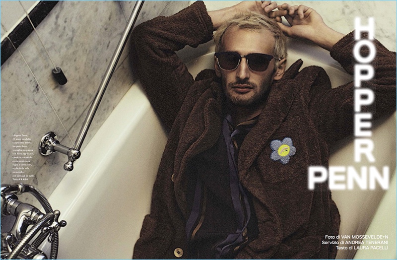 Hopper Penn rocks Fendi for the pages of GQ Italia.