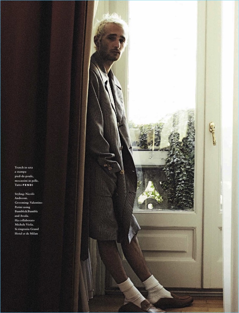 Van Mossevelde+N photographs Hopper Penn for GQ Italia in Fendi.