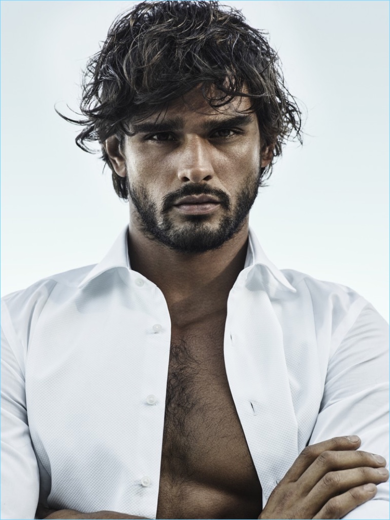 Marlon Teixeira fronts the Jimmy Choo Man Ice fragrance campaign.