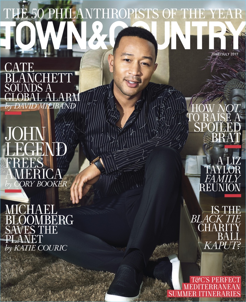 John Legend covers the June/July 2017 issue of Town & Country.