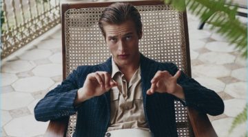 A Thousand Splendid Suns: Jules Raynal for The Rake Model Jules Raynal sports a Caruso jacket with a Moncler shirt and Salvatore Ferragamo trousers.
