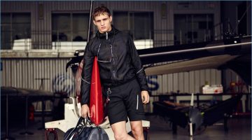 Julian Schneyder Reunites with Louis Vuitton for 2017 America's Cup Collection Julian Schneyder models a sporty look from Louis Vuitton's 2017 America's Cup collection.