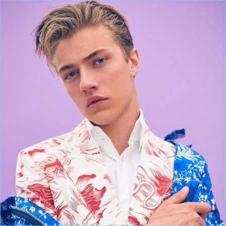 Lucky Blue Smith Covers Grazia China, Models Eclectic Designer Styles ...