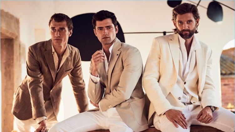 Top models Clément Chabernaud, Sean O'Pry, and RJ Rogenski star in Massimo Dutti's spring 2017 style edit.