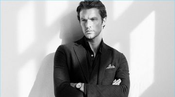 Everlasting Elegance: Shaun DeWet Models Classic Massimo Dutti Styles Front and center, Shaun DeWet wears a waistcoat and blazer with a slim pair of pants from Massimo Dutti.