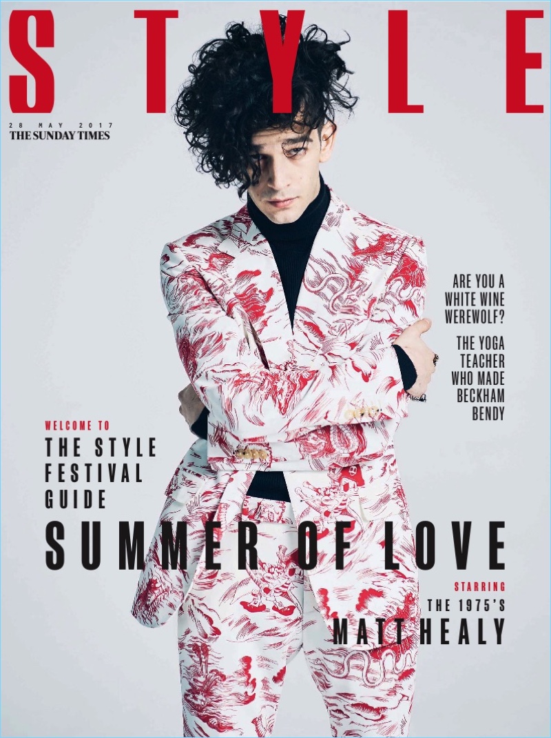 Matt Healy covers the May 28, 2017 issue of The Sunday Times' Style magazine.