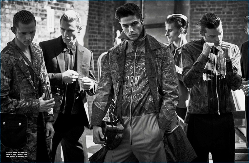 Joined by his fellow models, Miles McMillan wears Givenchy by Riccardo Tisci. » Essay: The State of Today's Male Model Joined by his fellow models, Miles McMillan wears Givenchy by Riccardo Tisci.