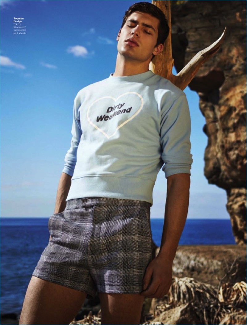 Daydreaming, Miroslav Cech wears spring fashion from Topman Design.