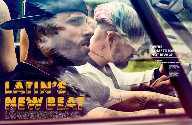 Miller Mobley photographs Nicky Jam and J Balvin for Billboard magazine. 