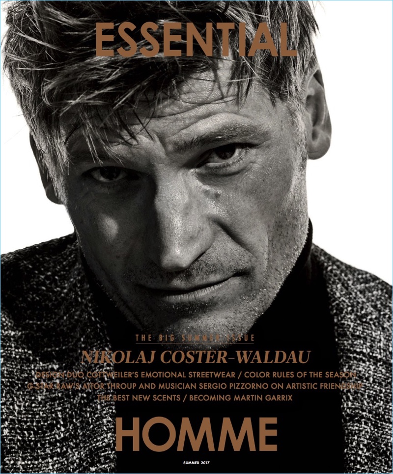 Nikolaj Coster-Waldau covers the summer 2017 issue of Essential Homme.