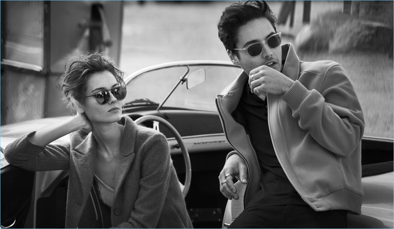 Peter Lindbergh photographs Jac Jagaciak and Levi Dylan for Oliver Peoples' Desert Stories campaign.