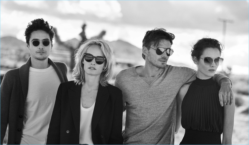 Oliver Peoples enlists Levi Dylan, Amber Valletta, Alex Lundqvist, and Jac Jagaciak for its Desert Stories campaign.