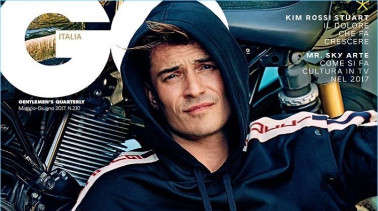 Orlando Bloom covers the May/June 2017 issue of GQ Italia.