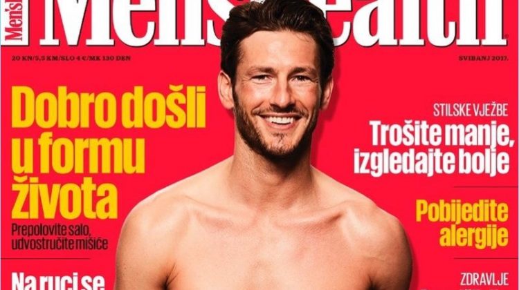 Parker Gregory covers the May 2017 issue of Men's Health Croatia.
