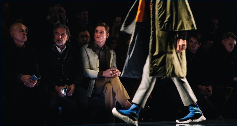 A man about town, Patrick O'Donnell wears Fendi to the label's runway show.