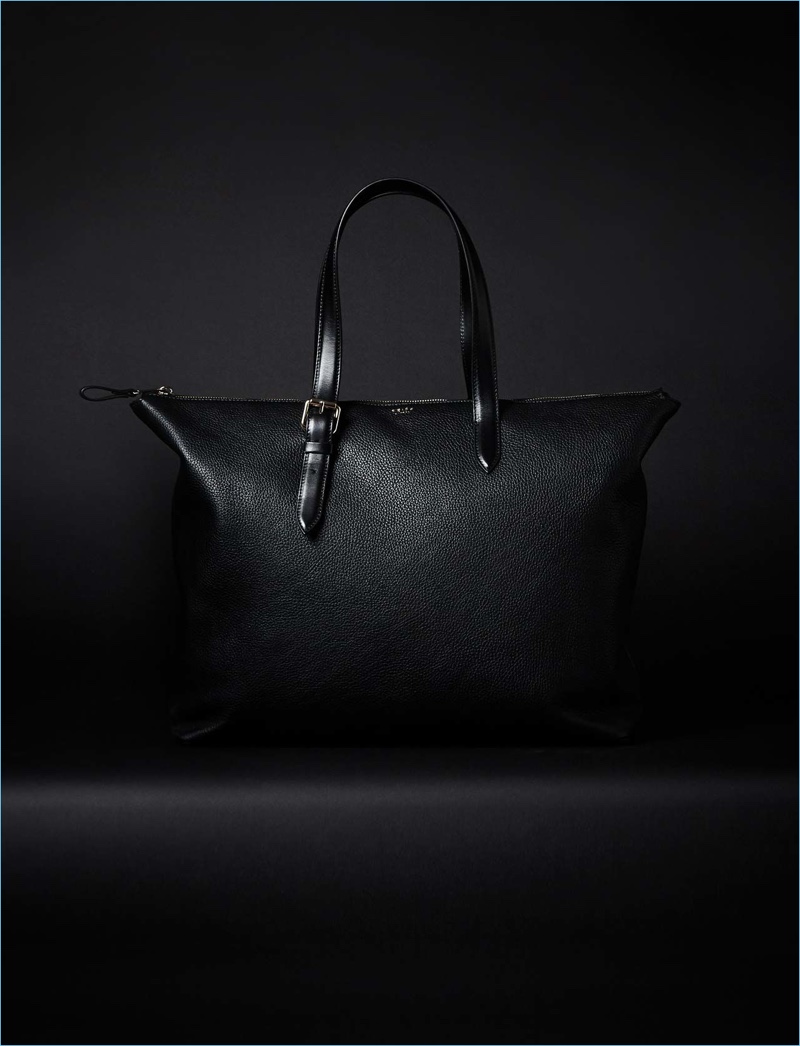 Reiss Grained Leather Tote Bag