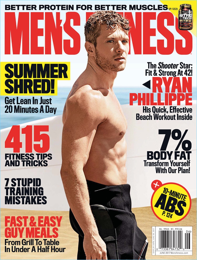 Ryan Phillippe covers the June 2017 issue of Men's Fitness.