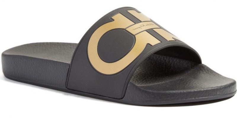 Salvatore Ferragamo Mens Groove Slide Sandal