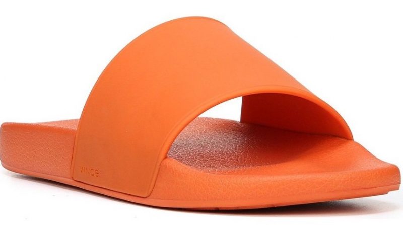Vince Mens Orange Westcoast Sport Slide Sandal