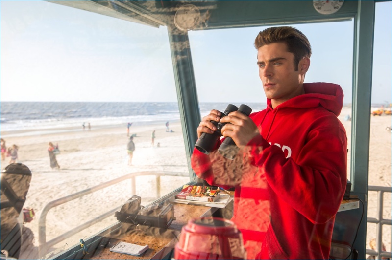 On lifeguard duty, Zac Efron appears in the 2017 revival of Baywatch.