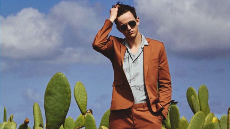 Desert Storm: Alex Dunstan Models Smart Summer Looks for British GQ