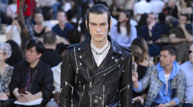 Alexander McQueen presents its spring-summer 2018 collection during Paris Fashion Week.