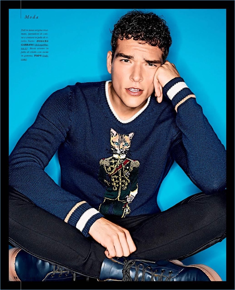 Winter Pop: Alexandre Cunha Models Fall Fashions for Gentleman Magazine ...