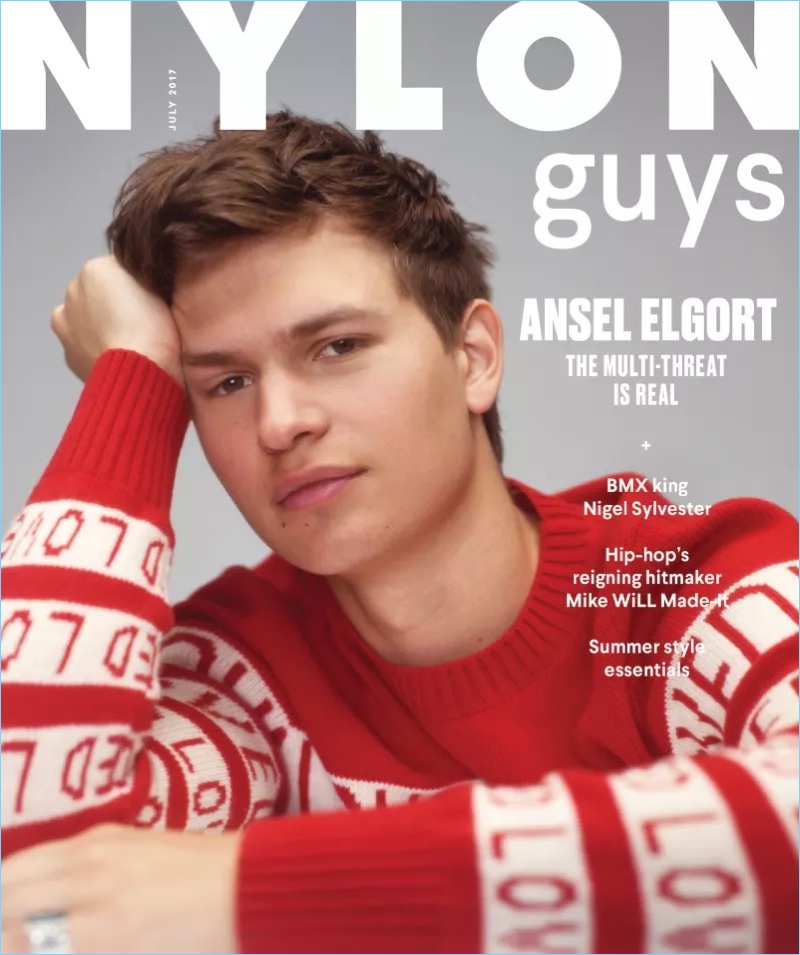 Ansel Elgort covers the July 2017 issue of Nylon Guys.