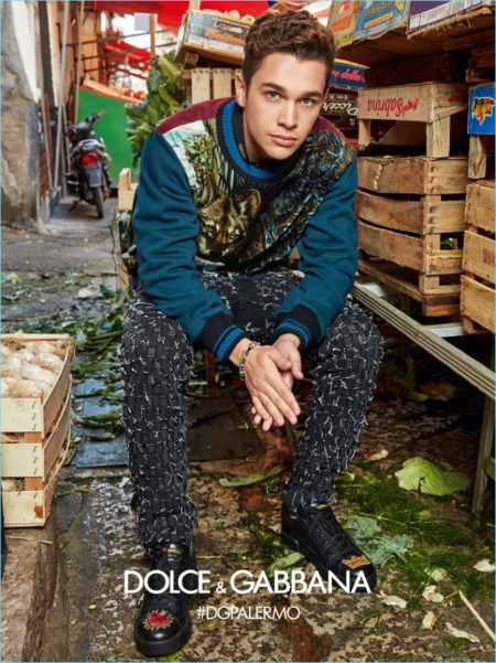 Austin Mahone 2017 Dolce Gabbana Fall Winter Campaign Photo