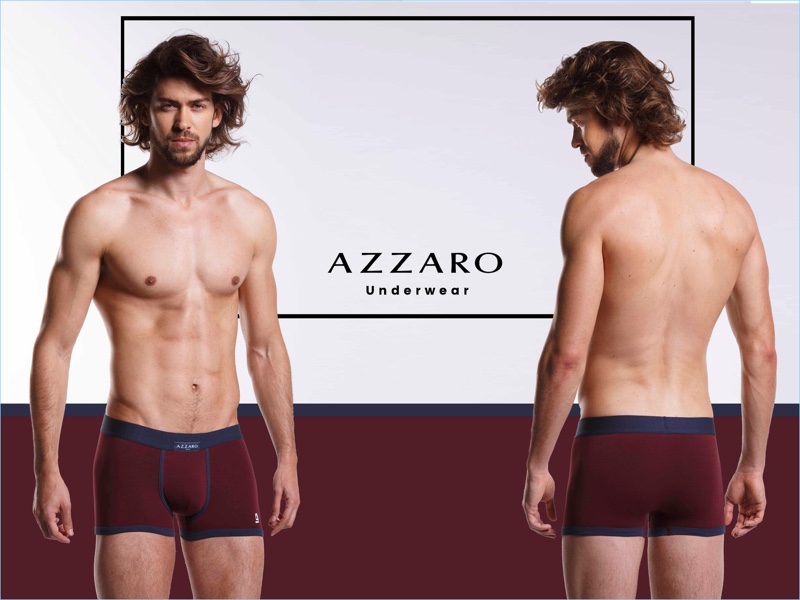 Ruben Ibañez photographs Daniel Vargas for Azzaro's underwear campaign.