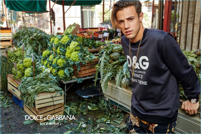 Cameron Dallas reunites with Dolce & Gabbana for its fall-winter 2017 campaign.