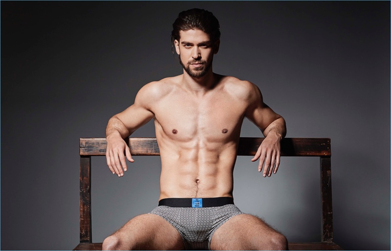 Model Daniel Vargas stars in Azzaro's underwear campaign.