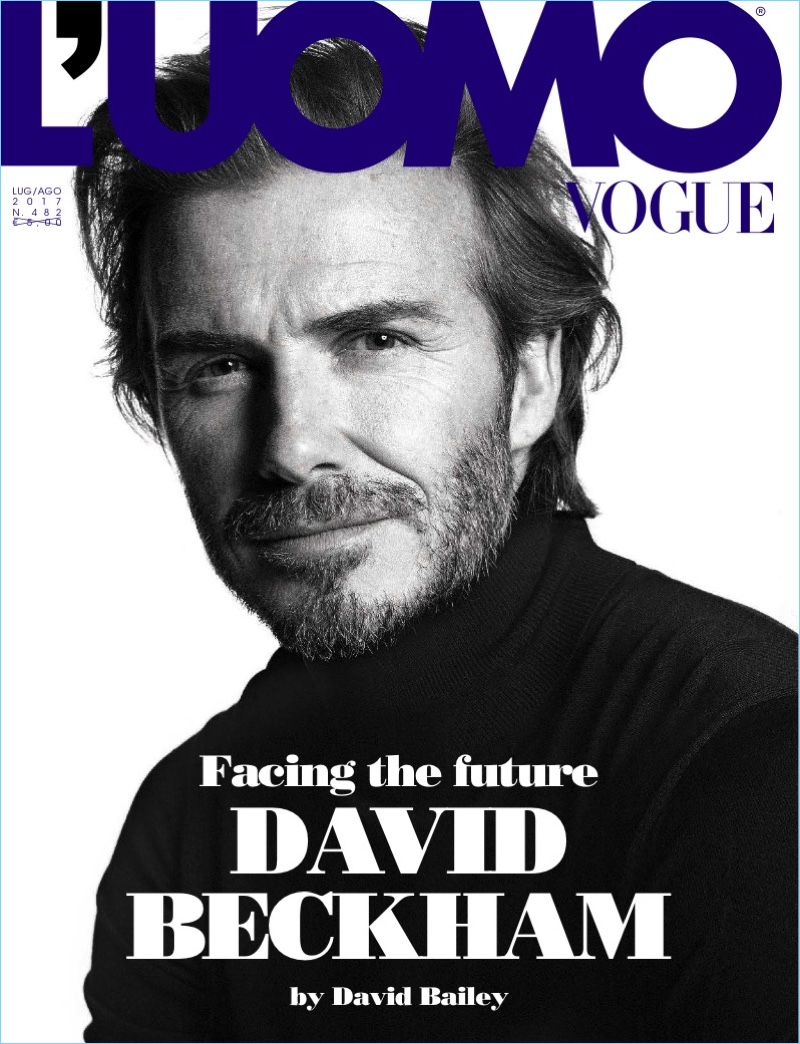 David Beckham covers the July/August 2017 issue of L'Uomo Vogue.