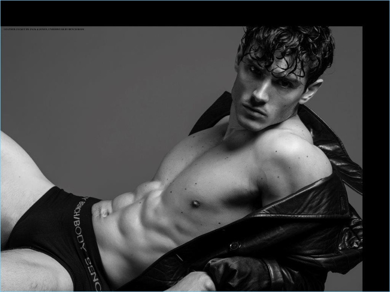 Diego Barrueco Stars in Black & White BENCH/ BODY Underwear Shoot