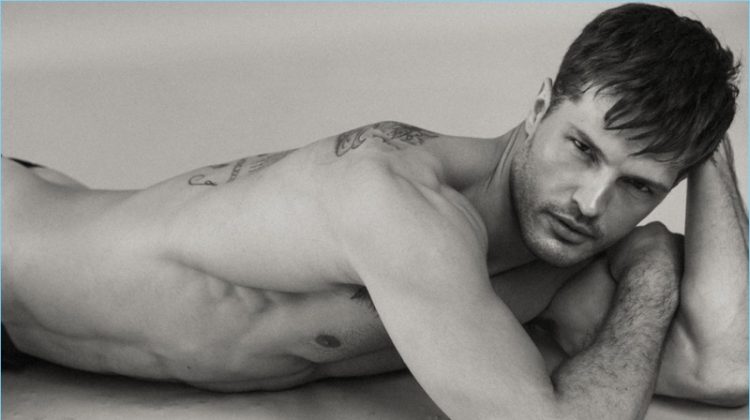 Appearing in a black and white photo, Diego Miguel stars in a new story for Victor magazine.
