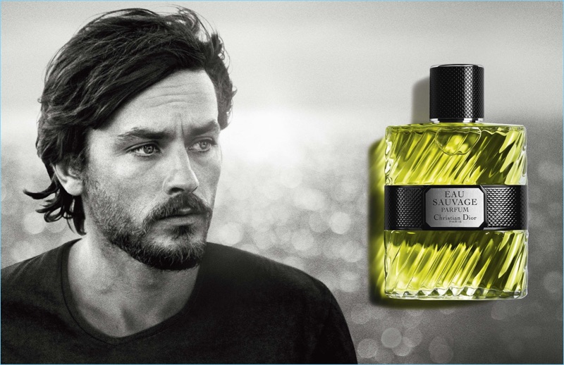 Dior Eau Sauvage uses a vintage image of Alain Delon for its advertising campaign.