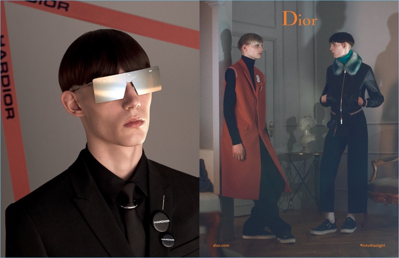 Dior Homme unveils its fall-winter 2017 campaign, which features models Dylan Roques and Christophe T Kint.