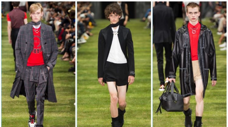 Dior Homme presents its spring-summer 2018 collection during Paris Fashion Week.