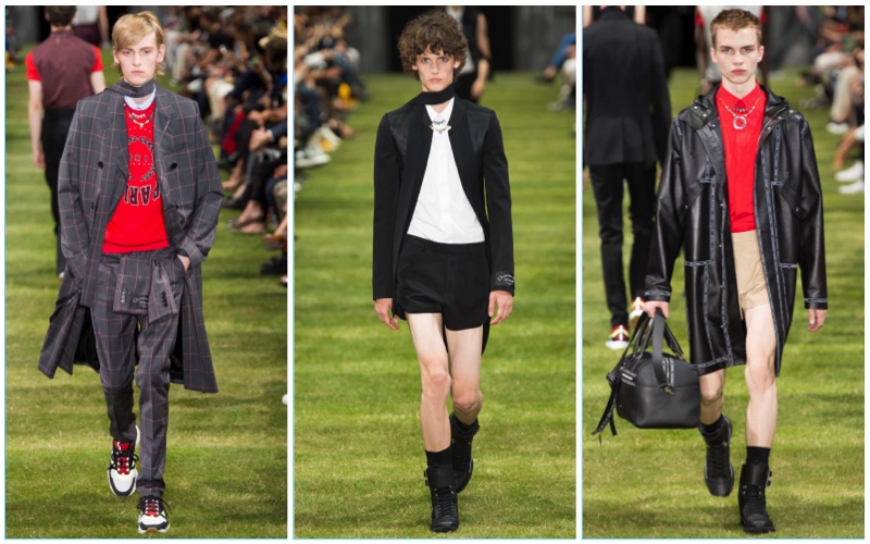 Dior Homme presents its spring-summer 2018 collection during Paris Fashion Week.