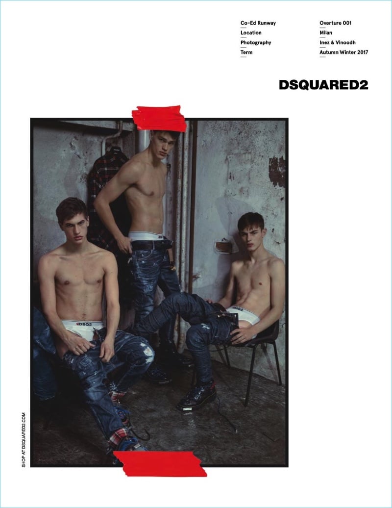 Dsquared2 Fall Winter 2017 Underwear Campaign